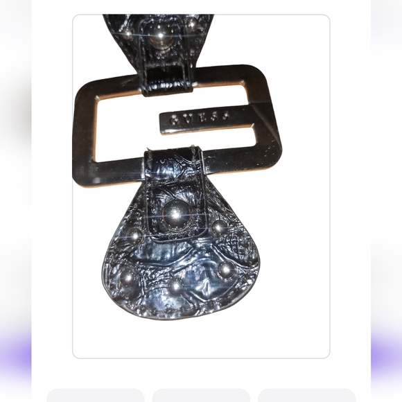 Guess black purse. W14"XH10" zipper closure EUC great condition. Tan inside - Picture 4 of 5